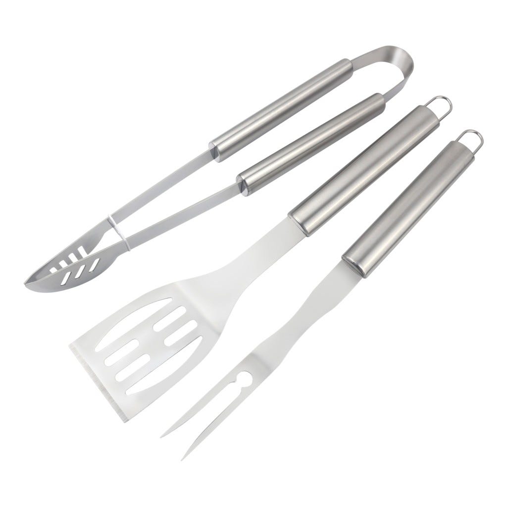 Set De Accesorios Para Barbacoa Acero Inoxidable 3 Pzas