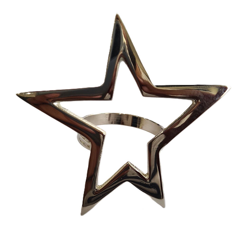 Aro Para Servilleta De Estrella 4Cm