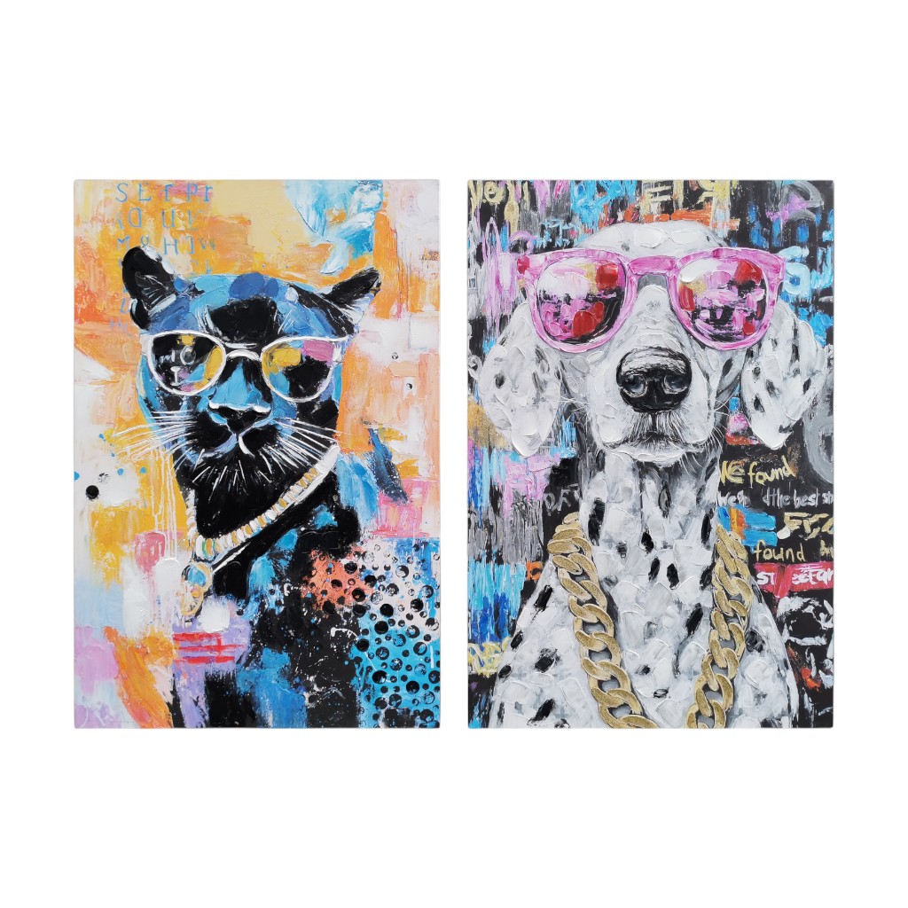 Cuadro De Animales Surtidos 80X4X120Cm